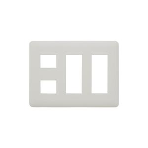 神保電器 WJD-233 J・WIDE SLIMシリーズ 2ピースコンセントプレート ３連用 2+3...