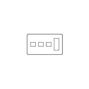 神保電器 WJE-1113 J・WIDEシリーズ コンセントプレート 4連用 (1+1+1+3)