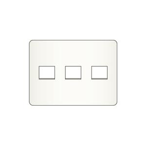 神保電器 WJE-111 J・WIDEシリーズ コンセントプレート 3連用 (1+1+1)