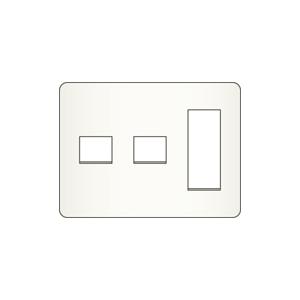 神保電器 WJE-113 J・WIDEシリーズ コンセントプレート 3連用 (1+1+3)