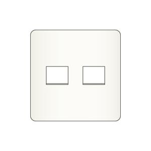 神保電器 WJE-11 J・WIDEシリーズ コンセントプレート 2連用 (1+1)