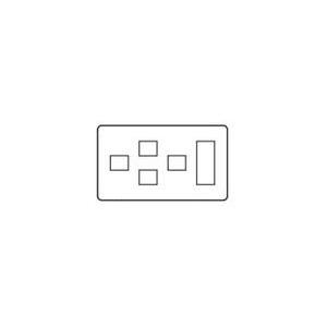 神保電器 WJE-1213 J・WIDEシリーズ コンセントプレート 4連用 (1+2+1+3)