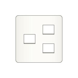 神保電器 WJE-12 J・WIDEシリーズ コンセントプレート 2連用 (1+2)