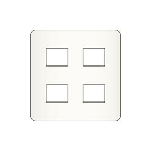 神保電器 WJE-22 J・WIDEシリーズ コンセントプレート 2連用 (2+2)