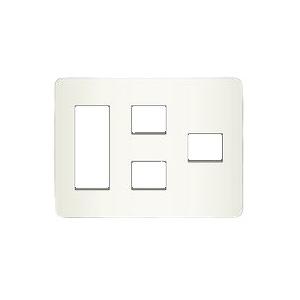 神保電器 WJE-321 J・WIDEシリーズ コンセントプレート 3連用 (3+2+1)