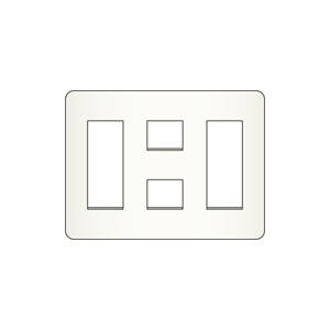 神保電器 WJE-323 J・WIDEシリーズ コンセントプレート 3連用 (3+2+3)