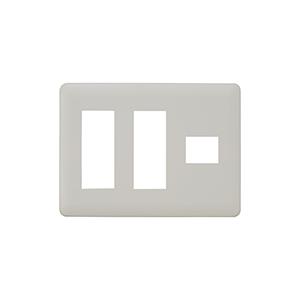 神保電器 WJE-331 J・WIDEシリーズ コンセントプレート 3連用 (3+3+1)