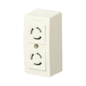 パナソニック WK2312W 接地コンセント(2P) 接地2P15A引掛露出 ダブルコンセント