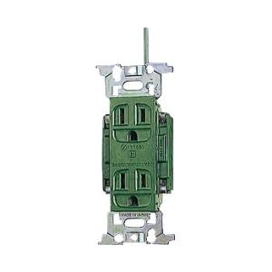パナソニック WN1318GK フルカラー医用埋込アース付ダブルコンセント(緑)