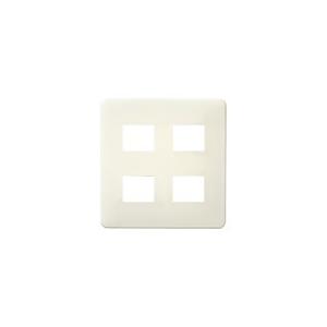 【受注品】 パナソニック WN6204WK フルカラー腰高ワンタッチモダンプレート 4コ用(ミルキー...