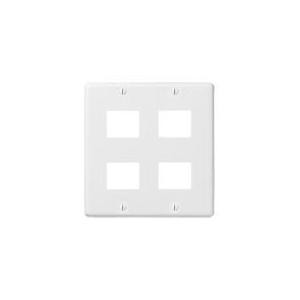 パナソニック WN7504SWK クラシックシリーズ新金属コンセントプレート(4コ用)(ホワイト)