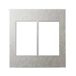 パナソニック WTA9602S アドバンスシリーズ エクストラメタルスイッチプレート(2連用)(バイ...