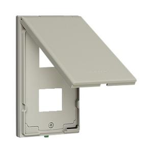 パナソニック WTF7902 コスモシリーズワイド21防滴プレート(コンセント2コ用)(取付枠付)