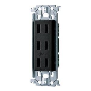 パナソニック WTL13033MB 埋込トリプルコンセント（金属枠付）(マットブラック)