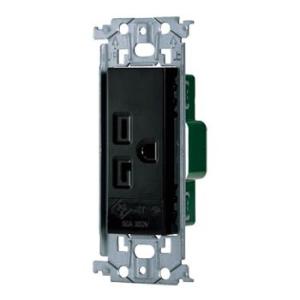 パナソニック WTL19223B 15A・20A兼用埋込接地コンセント(250V)(金属枠付)(ブラック)