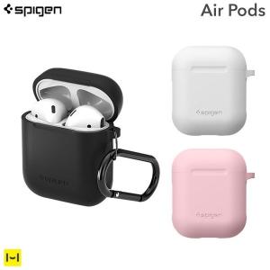 AirPods ケース エアーポッズ ケース Spigen カラビナ付きシリコンケース