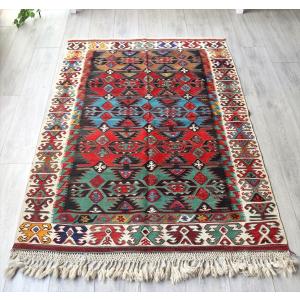 アンティークキリム コンヤヌズムラ　セッジャーデ 色鮮やかな１５のエリベリンデ