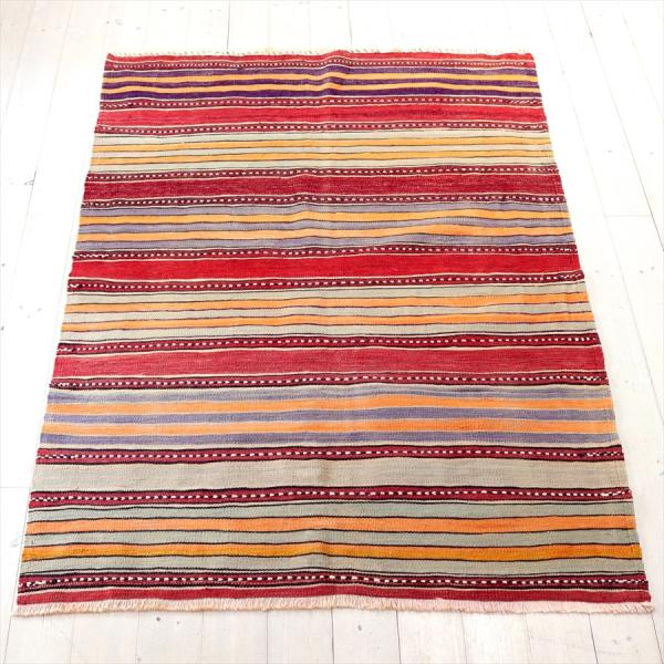 オールドキリム アフィヨン  155x113cm シンプルボーダー