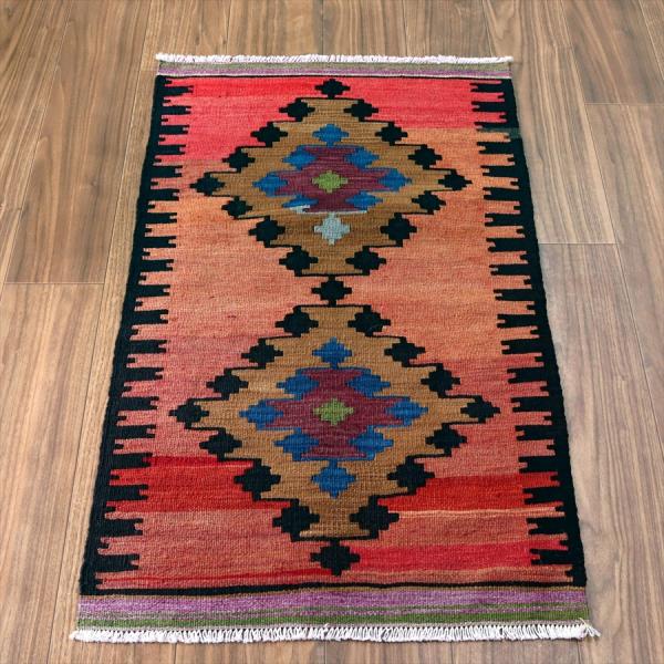 オールドキリム フェティエ 109x62cm ２つのメダリオン