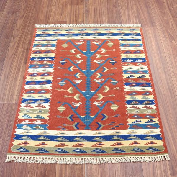 トルコ手織りキリム ウシャク 114x92cm 生命の樹