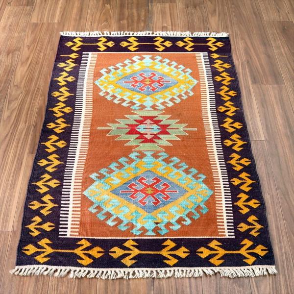 オールドキリム アフィヨン 125x84cm サソリの宿るドラゴンのモチーフ