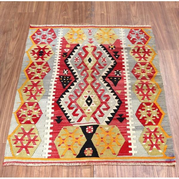 オールドキリム エシュメ 116x93cm 爪のあるメダリオン