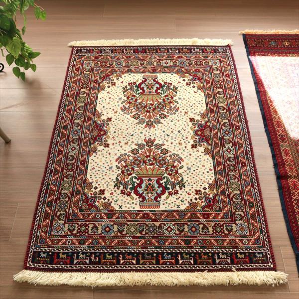 緻密な織りのスマックキリム 117x80cm フラワーベース