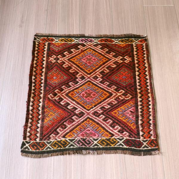 オールドキリム　小さなパネル 53x50cm カルス地方　ジジム織り