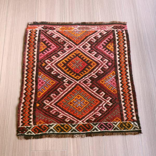 オールドキリム　小さなパネル 58x50cm カルス地方　ジジム織り