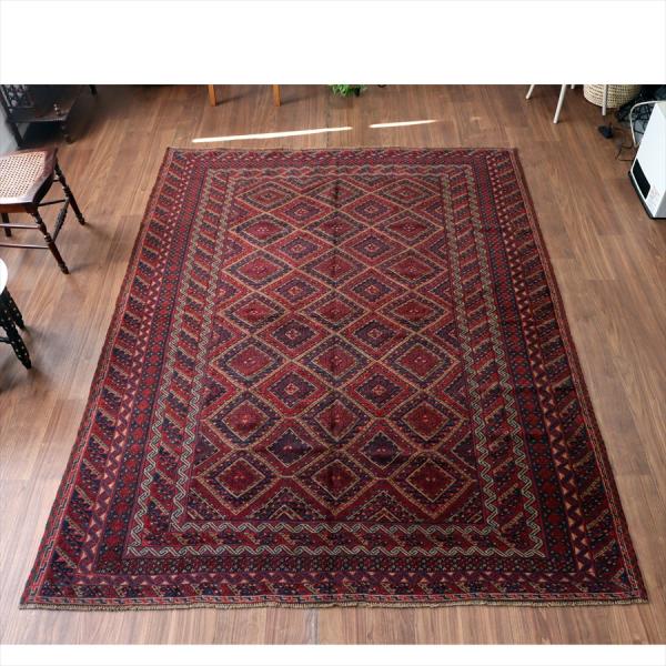 オールドキリム アフガニスタン ミシュワニ 273x202cm 連なるダイヤ