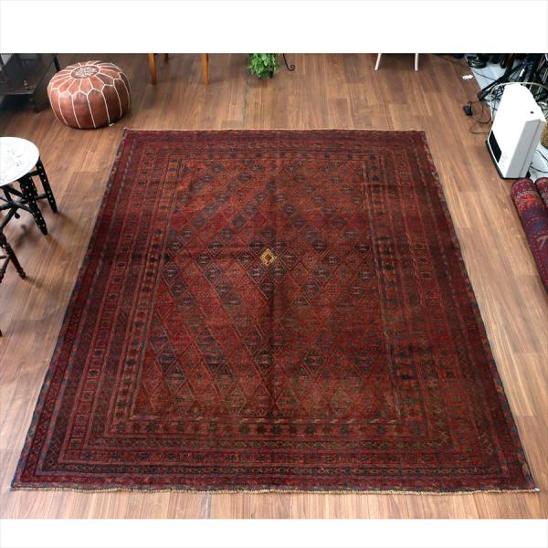 オールドキリム アフガニスタン ミシュワニ 259x208cm 連なるダイヤ