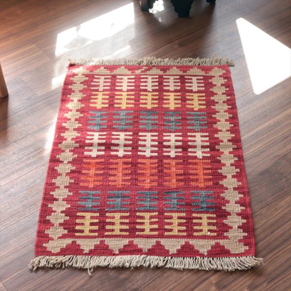 カシュカイキリム シラーズ産 87x63cm イランの手織りラグ