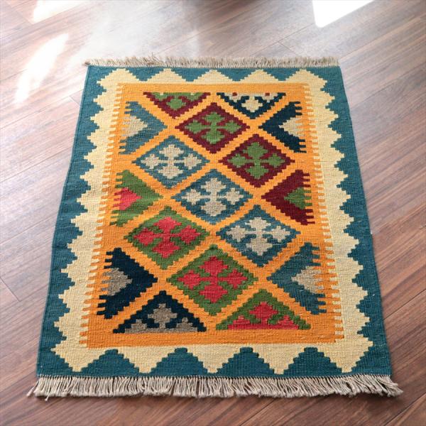 カシュカイキリム シラーズ産 87x63cm イランの手織りラグ