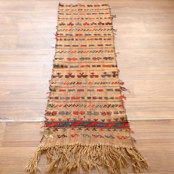 オールドキリム　キャメルウールのフラグメント 134x36cm 東イラン グチャン　OUTLET