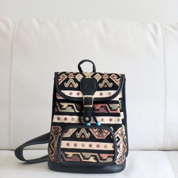 ミニリュック　バックパック　トルコ製ベレケット　ブラック