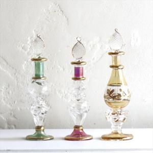 エジプト香水瓶 5本セット ガラスボトル オプティック