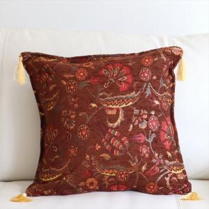 クッションカバー 45x45cm トルコデザイン シュニール素材のクッション