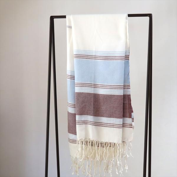 ペシュテマル トルコ製ハマムタオルブラウン　 長方形　コットンの大判バスタオル