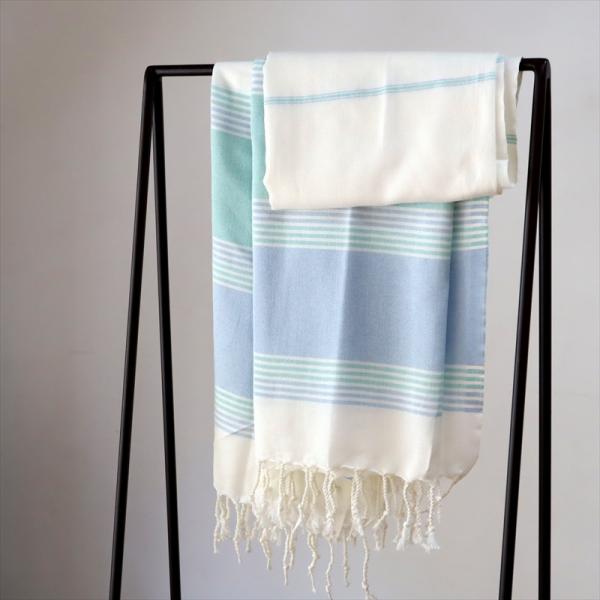 ペシュテマル トルコ製ハマムタオルグリーン　 長方形　コットンの大判バスタオル