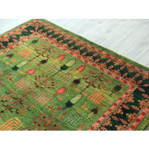 手織りラグ ギャッベ ギャベ ルリバフ リビン...の詳細画像3