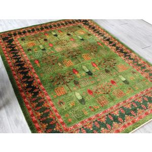 手織りラグ ギャッベ ギャベ ルリバフ リビン...の詳細画像4