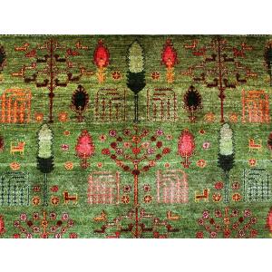 手織りラグ ギャッベ ギャベ ルリバフ リビン...の詳細画像5