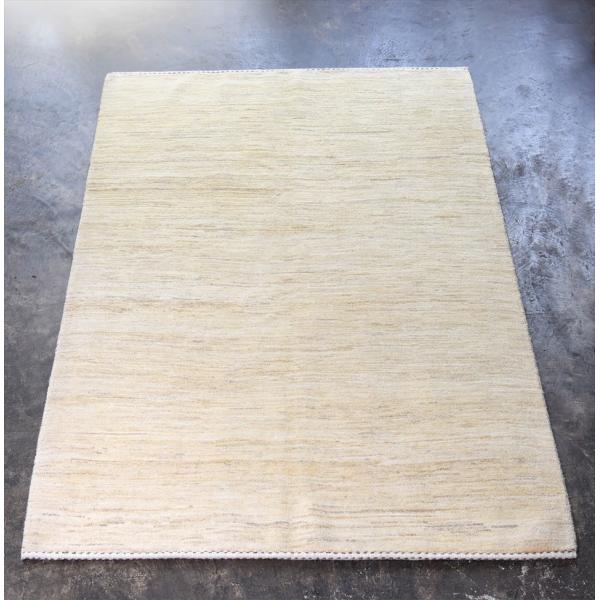 ギャッベ イラン直輸入 バナフシェ　リビングサイズ 206x154cm ナチュラルアイボリー/グラデ...