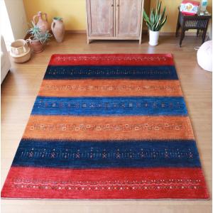 ギャッベ バナフシェ Gabbeh Banafsheh 288x211cm 発色のきれいなレインボーカラー