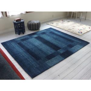 ギャッベ バナフシェ 216x179cm ブル...の詳細画像1