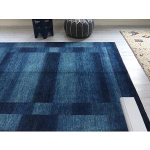 ギャッベ バナフシェ 216x179cm ブル...の詳細画像2