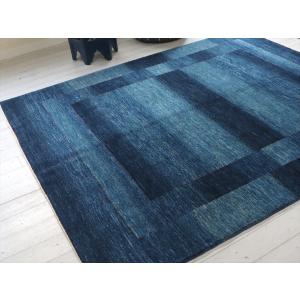 ギャッベ バナフシェ 216x179cm ブル...の詳細画像3