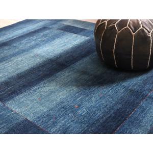 ギャッベ バナフシェ 216x179cm ブル...の詳細画像4