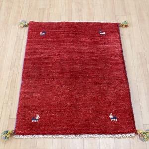 ギャッベ イランの手織りラグ 95x65cm 吠えるライオン