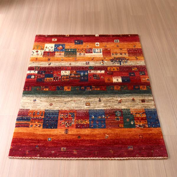 ギャッベ ノウバフト Gabbeh Nowbaft 138x95cm レッド　モザイクタイル